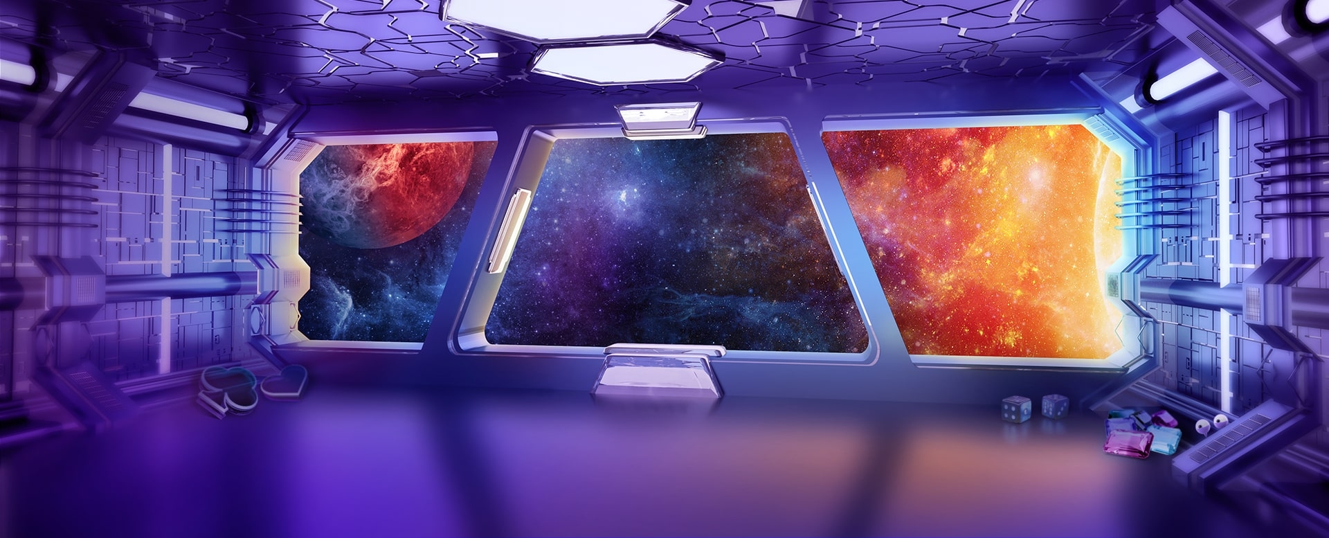 space-fortuna-welcome-banner Space Fortuna Spaceship Window Looking Into Space